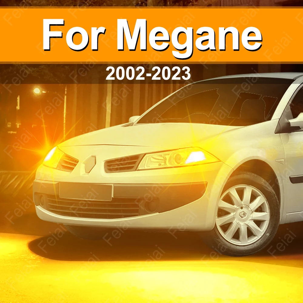 

Car Turn Signal LED Light For Renault Megane 2 3 4 Accessories LED Indicator Bulb Amber 2002-2007 2008 2009 2010 2011 2012-2023