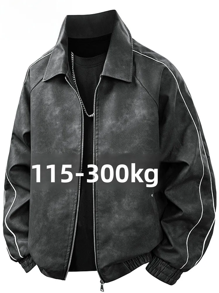 

Мужская куртка MoChao в американском ретро-стиле, большого размера, весна-осень, новая, свободная, модная, повседневная, с отложным воротником, верхняя одежда