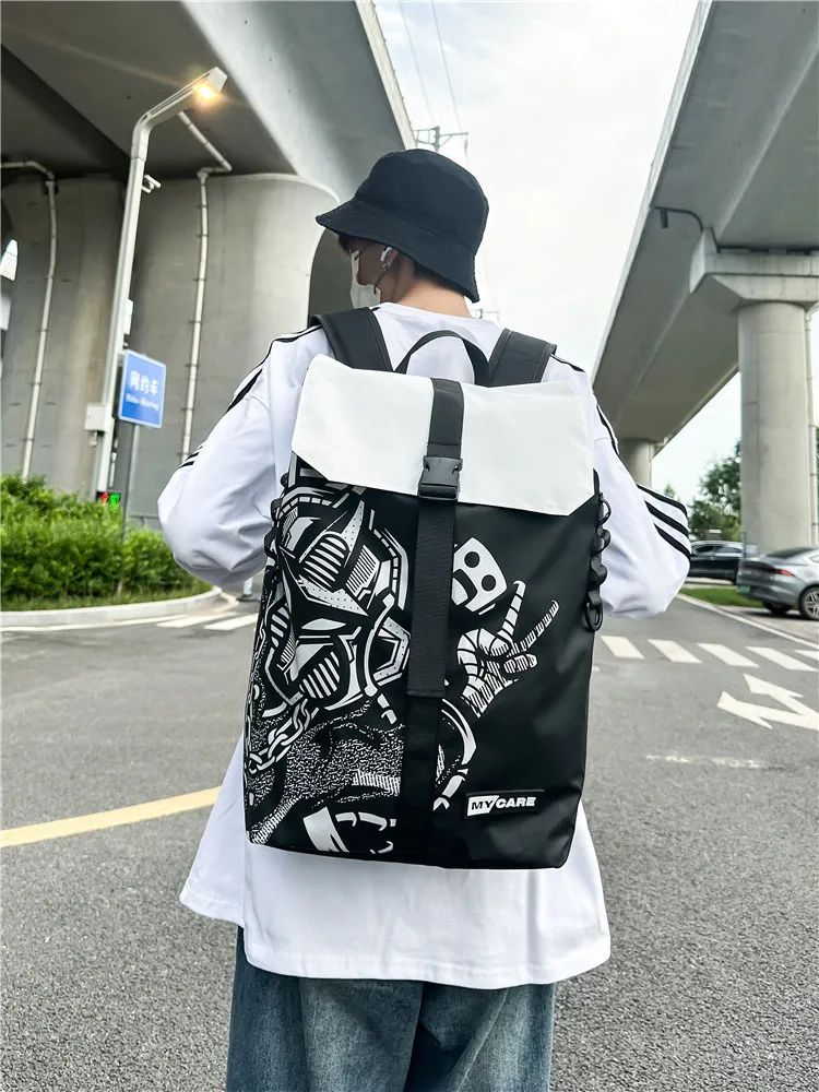 2024 Trend Design Backpack for Men Women Waterproof Oxford Backpack Leisure Travel Bag for Teenager 15.6 Inch Laptop Backpack