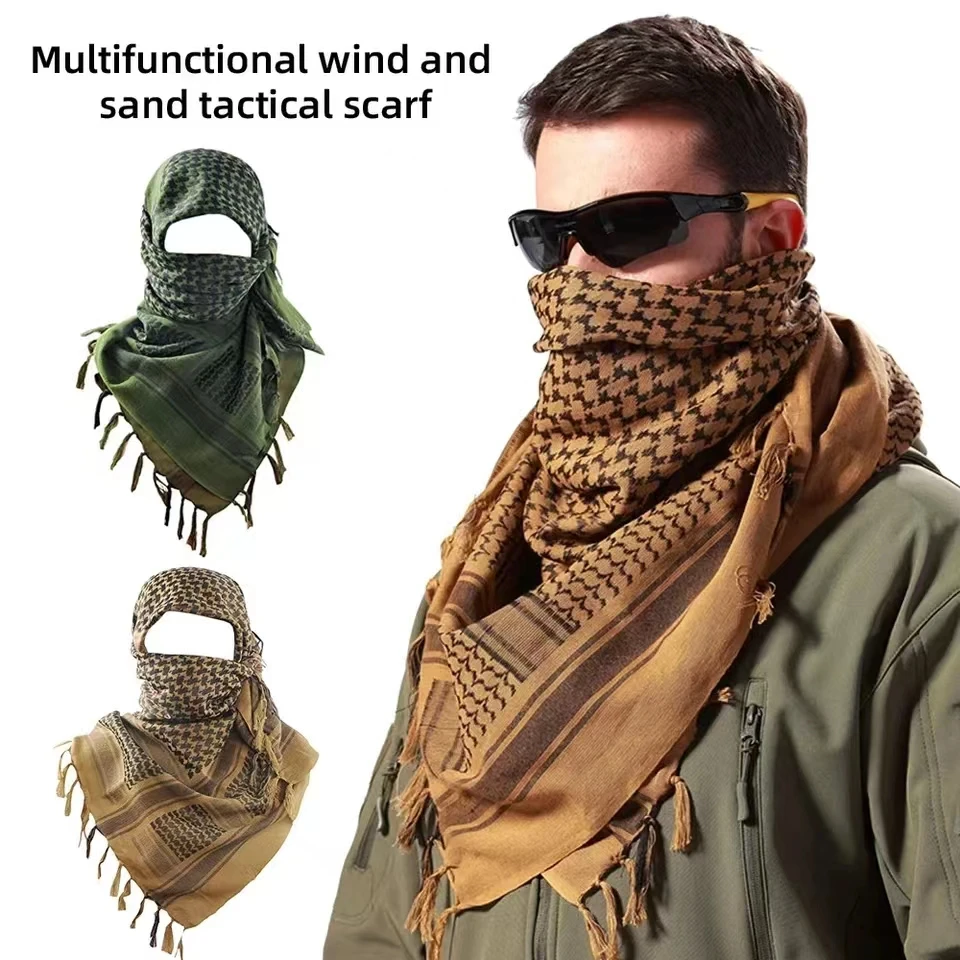 Keffiyeh-bufanda táctica de desierto para hombre y mujer, pañuelo árabe Shemagh para la cabeza y el cuello