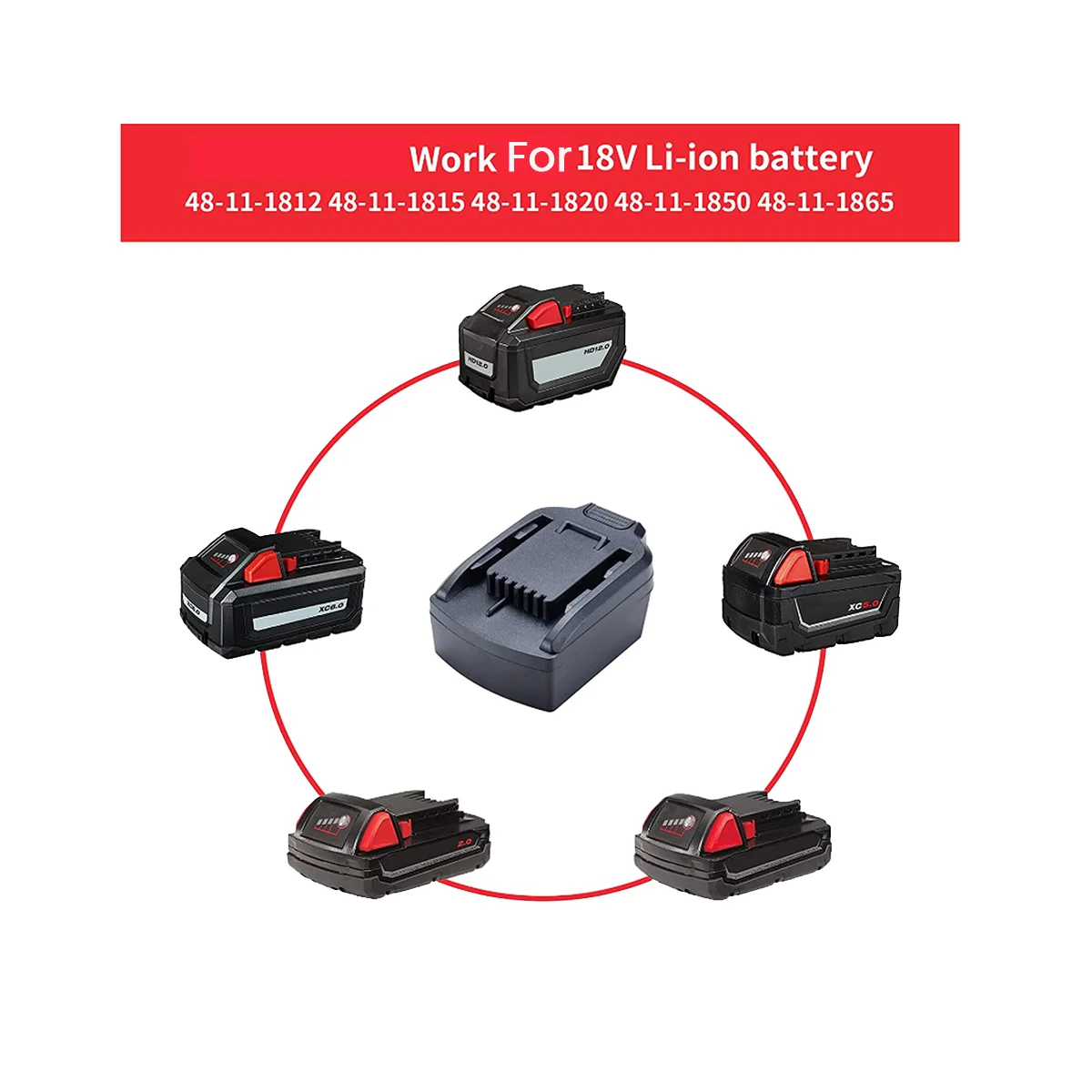 Battery Adapter for Milwaukee 18V M18 Battery Conversion for WORX 20V 6PIN Lithium Battery Tool Converter 