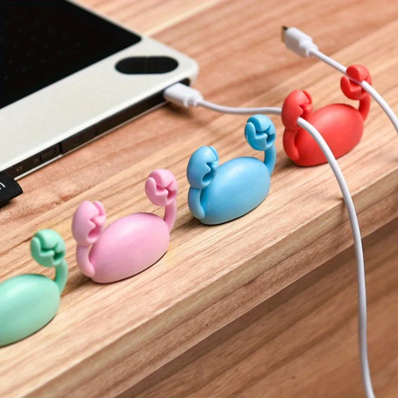 

Набор из 3-х мультяшных органайзеров для кабелей, держателей для зарядных и дата-кабелей для мобильных телефонов, застежек-фиксаторов для хранения и организации проводов