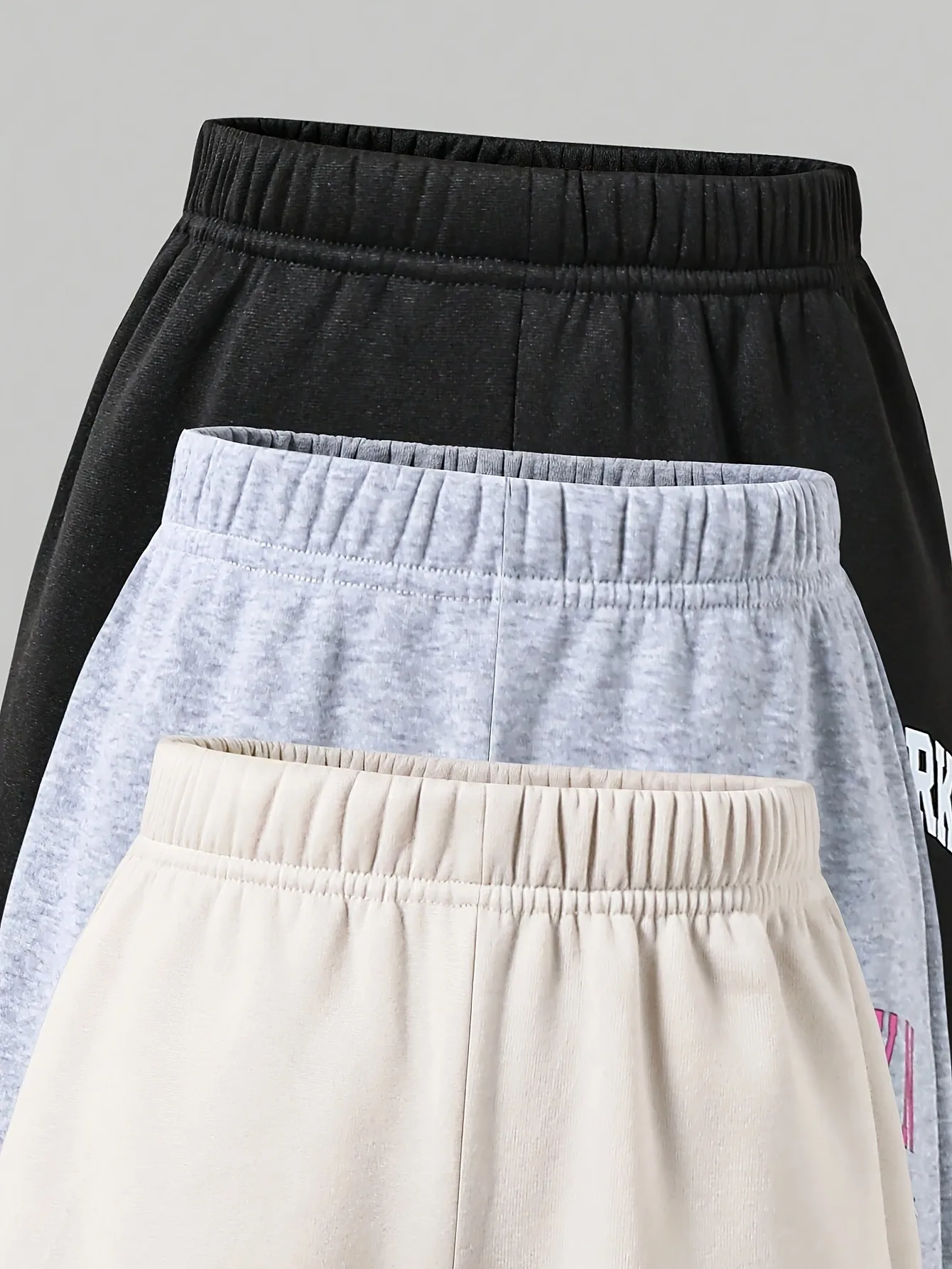 3ps Kinder-Jogginghose mit Buchstaben- und Zahlenmuster für Mädchen, elastische, hohe Taille, New York Brooklyn Los Angeles-Grafik, locker sitzend, lässig – Detail 3