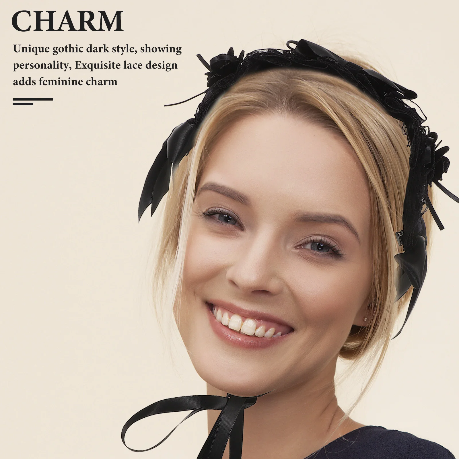 

Lolita Headdress Women Girl Hair Band Unique Edge Design Secure Fit for Role Playing Sweet Lolita Hair Accessories Decor