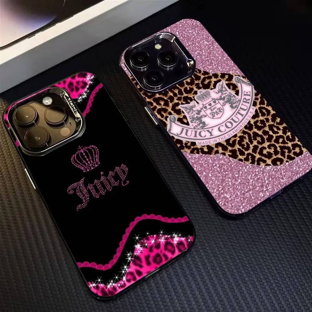 

J-Juicy C-Couture JC-ES Phone Case For iPhone 16 17 15 14 12 13 Pro Max Black Color Shockproof Cover
