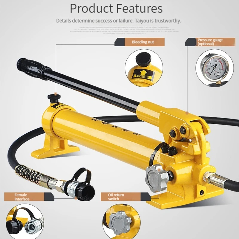 

CP-700D Manual Hydraulic Pump Portable Split Hydraulic Clamp Crimping Tools Hydraulic With Pressure Gauge