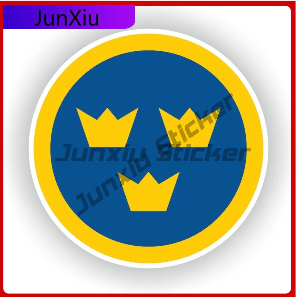 

Sweden Roundel Sticker Funny Boat Cool SUV Car Scratch Cover Car Styling Vinyl Decal For Car Truck SUV Window Bumper Laptop