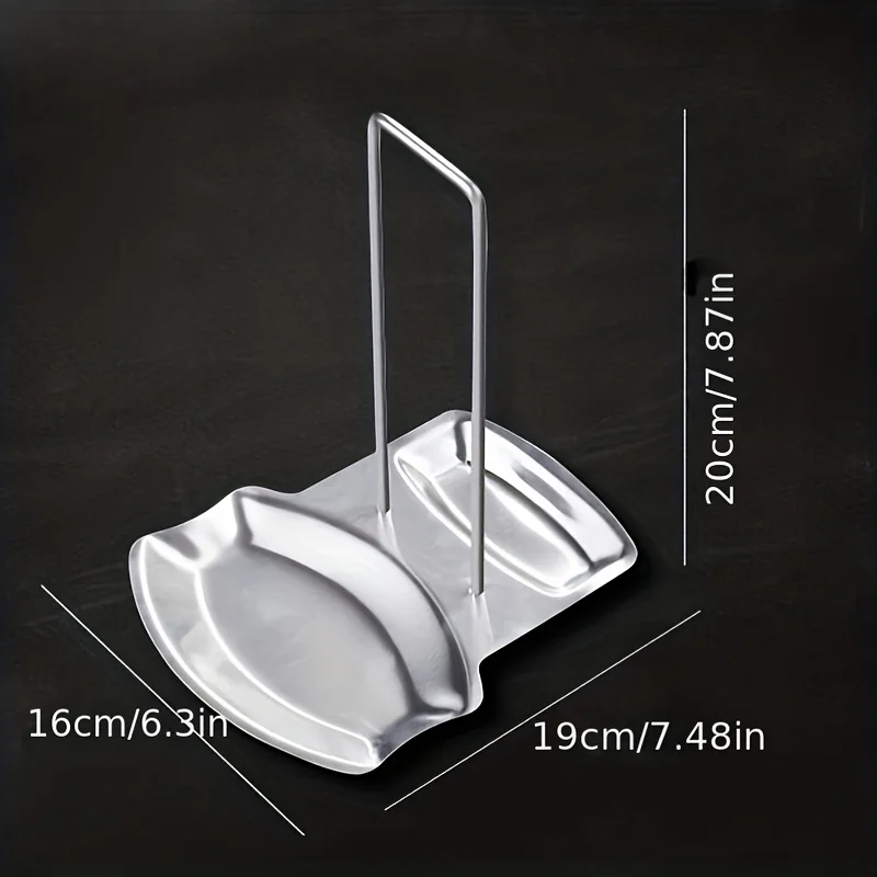 Stainless Steel Pot Lid Rack Shelf with Drain Tray Bracket Kitchen Accessories for Easy Pot Cover Storage and Drainage