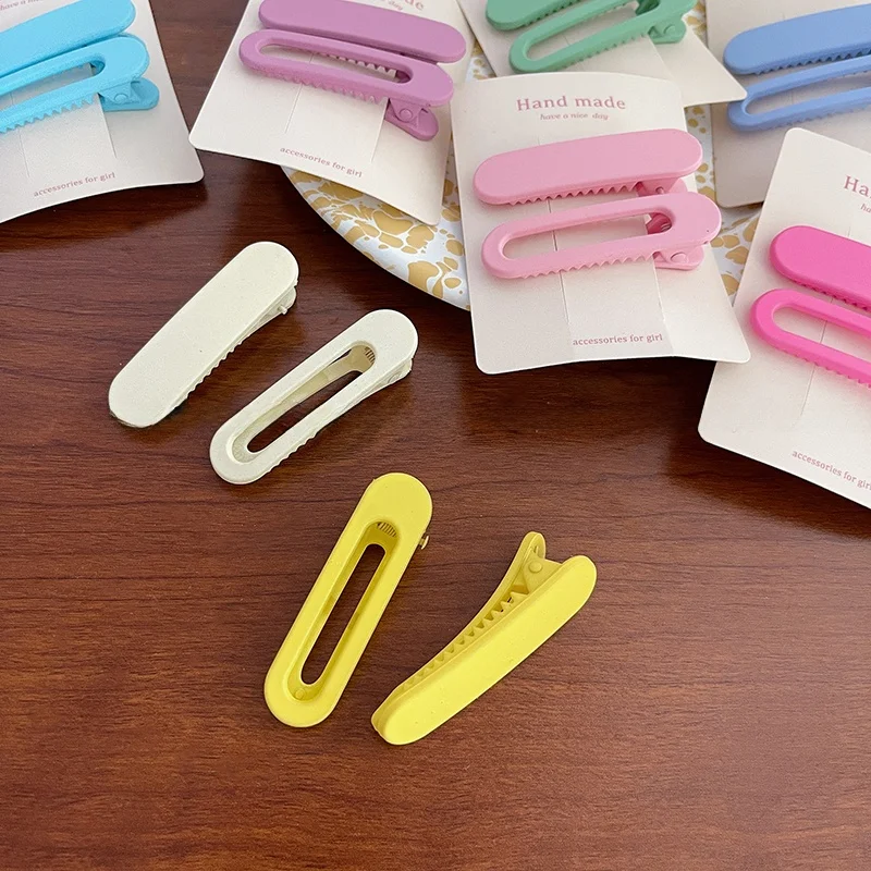 

Симпатичные заколки для волос ярких цветов, женские челки на лбу, BB-заколки, японские простые карточки для волос, бахрома для девочек, заколки для волос...