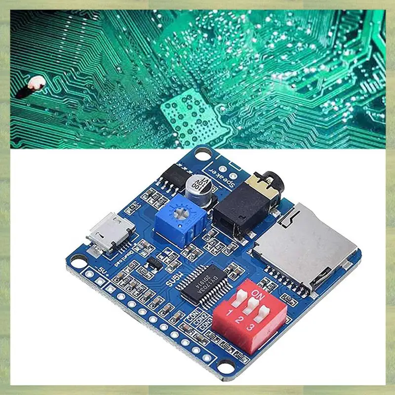N15R-2X DY-SV5W Voice Playback Module For MP3 Music Player Voice Playback Amplifier 5W SD/TF Card Integrated UART I/O Trigger