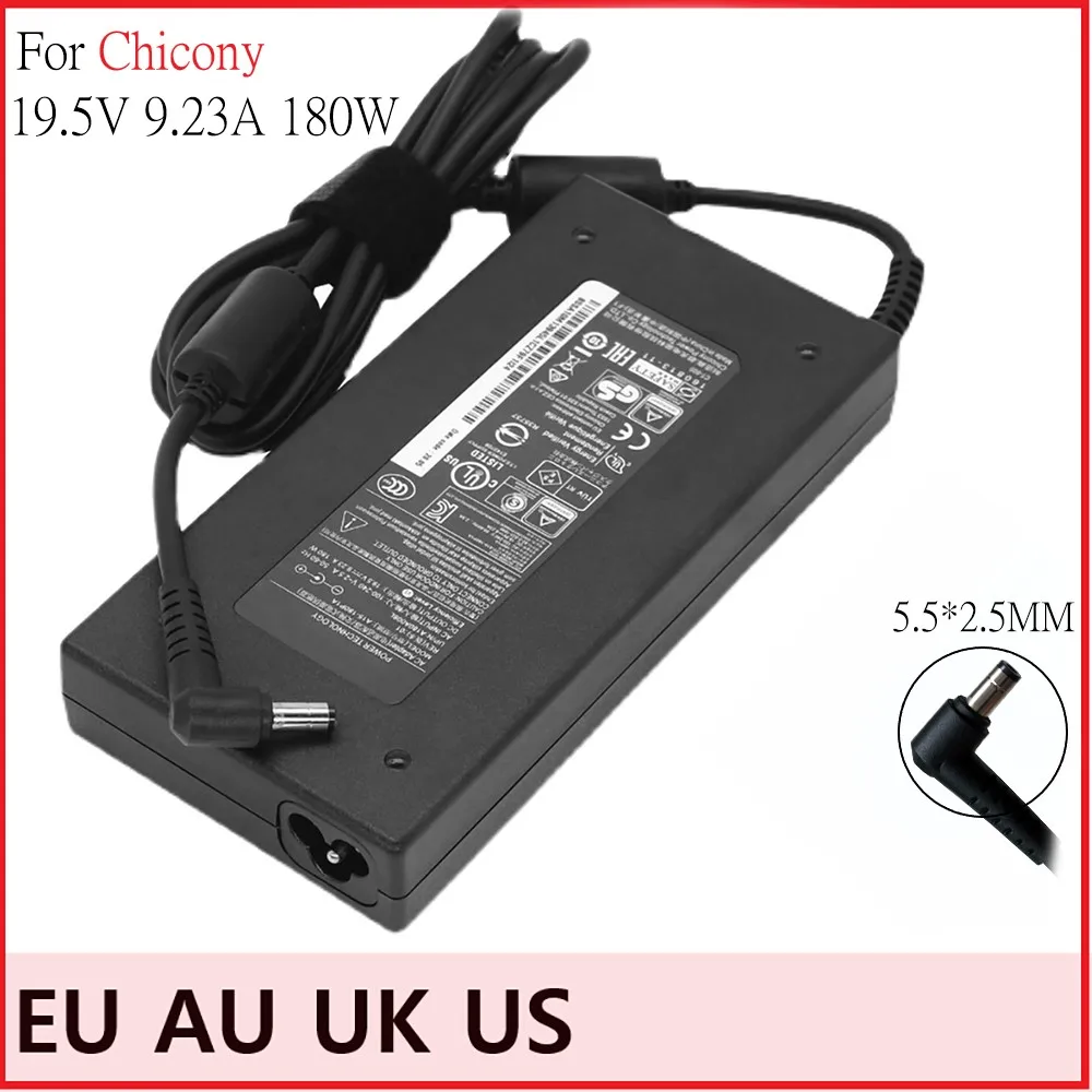 Cargador para portátil CHICONY A15-180P1A, adaptador de 180W, 19,5 V, 9.23A, A17-180P4A K, MSI, GS70, GE62, GS63, WS60