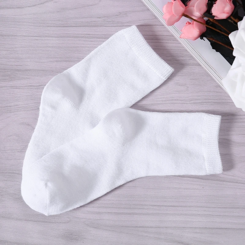 Unisex White Sock Set of 4 Pairs Stretchy Fit Comfortable Socks for Girls