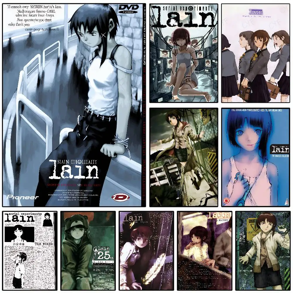 Anime S-Serial Experiments L-lain Poster Waterproof Wall Art High Quality Print Movie Posters For Living Bedroom Room Decor Gift