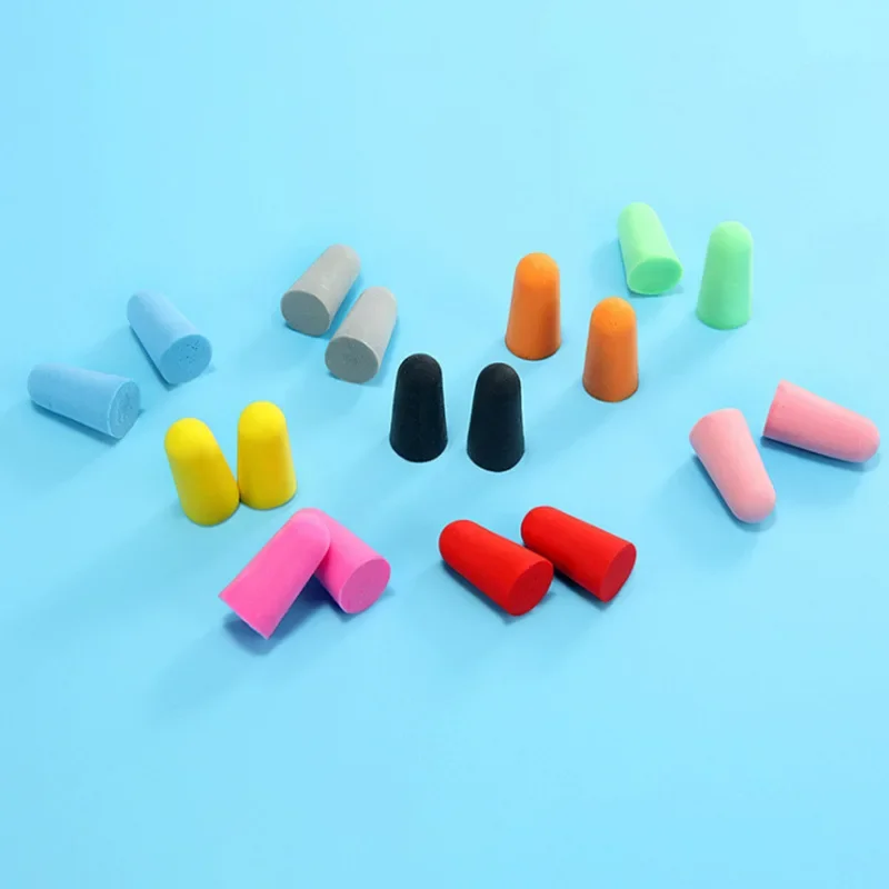 100PCS/50 Pairs Comfort Earplug Noise Reduction Foam Soft Ear Plugs Noise Reduction Tapered Earplugs Protective for Sleep Travel