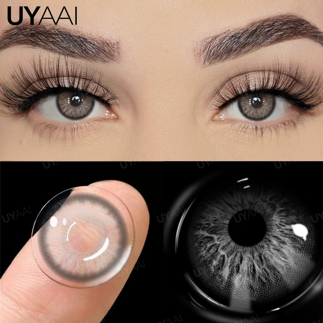 UYAAI Siri 1 Paar farbige Schüler für braune Augen, grüne Augen, Kontaktkosmetik, natürliche modische Linsen für Make-up – Detail 18