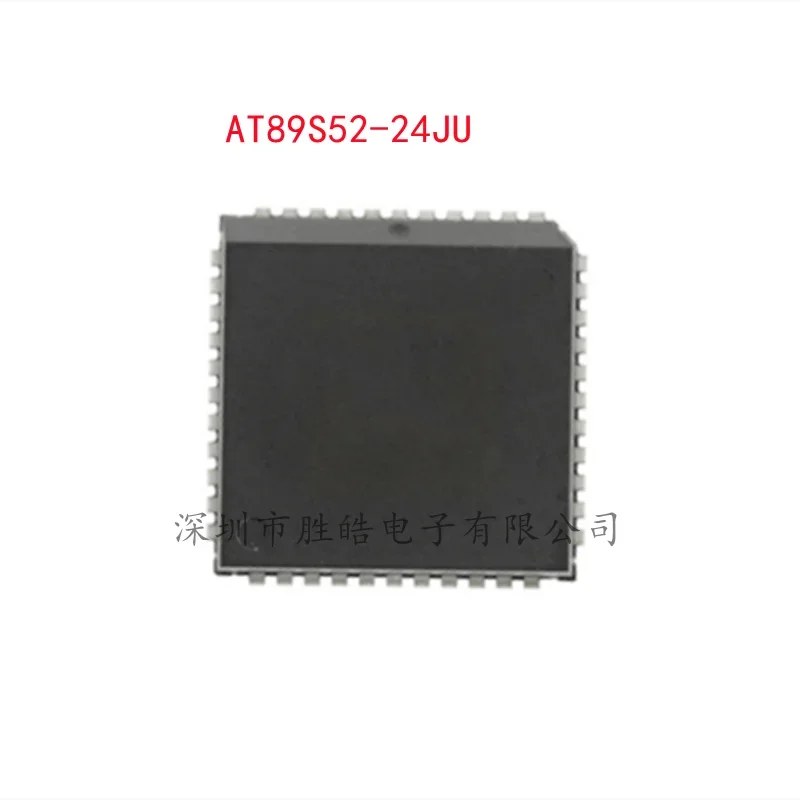 (5PCS)  NEW  AT89S52-24JU   AT89S52  PLCC-44 8 Bit Microcontroller Chip  Integrated Circuit   AT89S52-24JU