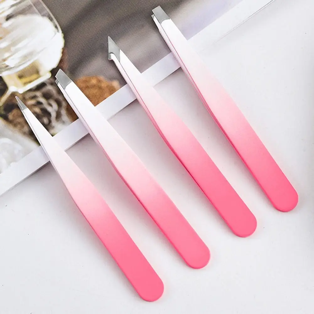 Colorful Eyebrow Pliers Hair Removal Multipurpose Eye Brow Tweezer Stainless Steel Eyelash Extension Makeup Tool Women