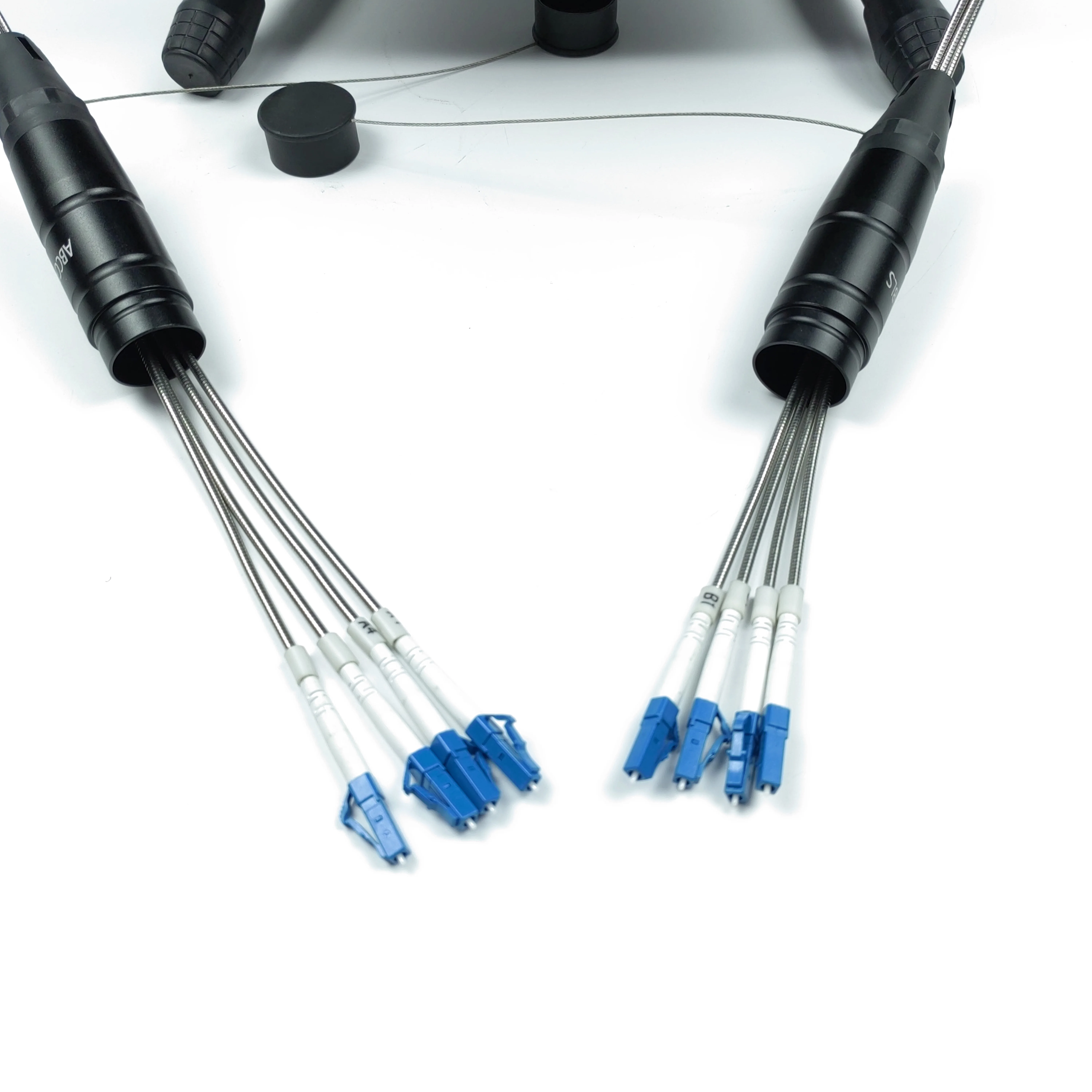 Single Mode 2/4/6/8 Fiber Optic Patch Cord LC/SC/SF/ST PVC Multifiber Audio Video Cables For 4K 8K Outdoor Armed Breakout TPU
