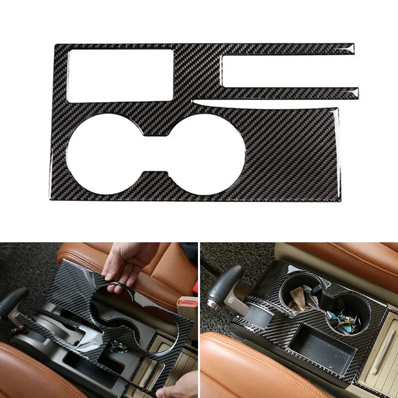 

Car-styling Soft Carbon Fiber Center Control Gear Shift Panel Water Cup Frame Cover Trim For Honda CRV 2007 2008 2009 2010 2011