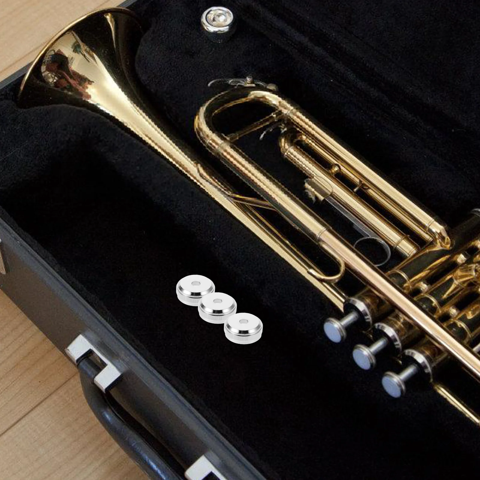 

3pcs Trumpet Cornet Valve Musical Instrument Accessories Piston Caps Small Bottom Screw Accessories Musical Instrument Repair