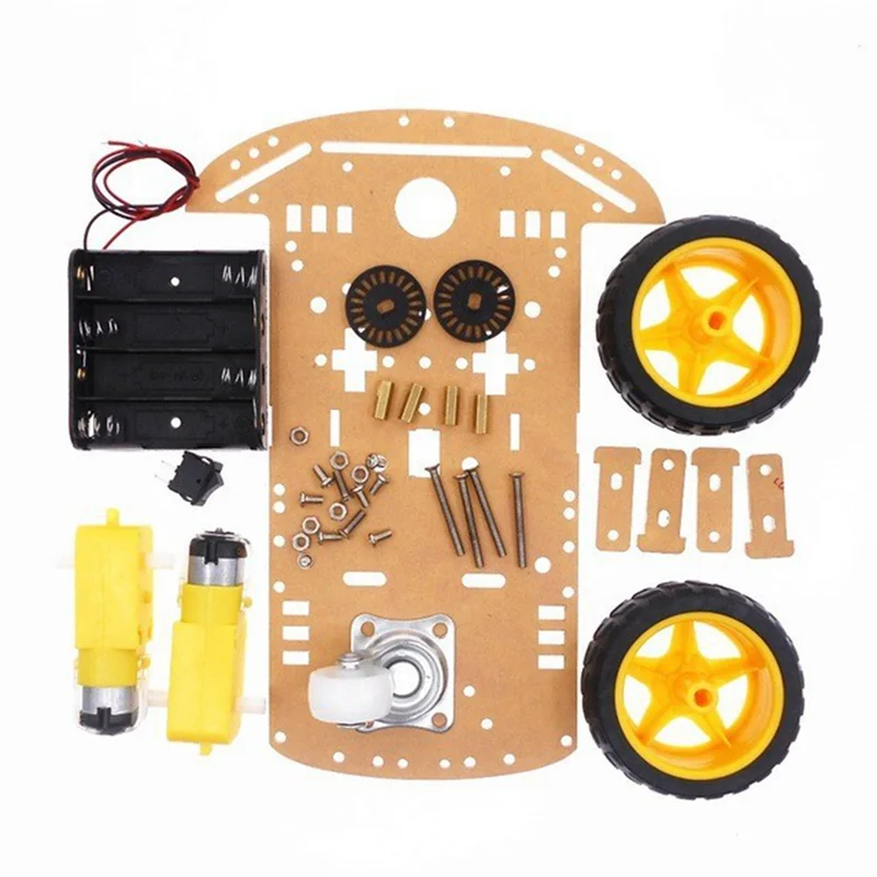 

ODIES-Diy Kit 2WD Robot Smart Car Chassis Kits With Speed Encoder DIY Education Robot Smart Car Kit