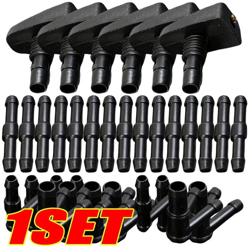 

Комплект шлангов для омывателя лобового стекла автомобиля, многокомпонентный набор, портативный, из резины и пластика, простой в установке и обслуживании, аксессуары