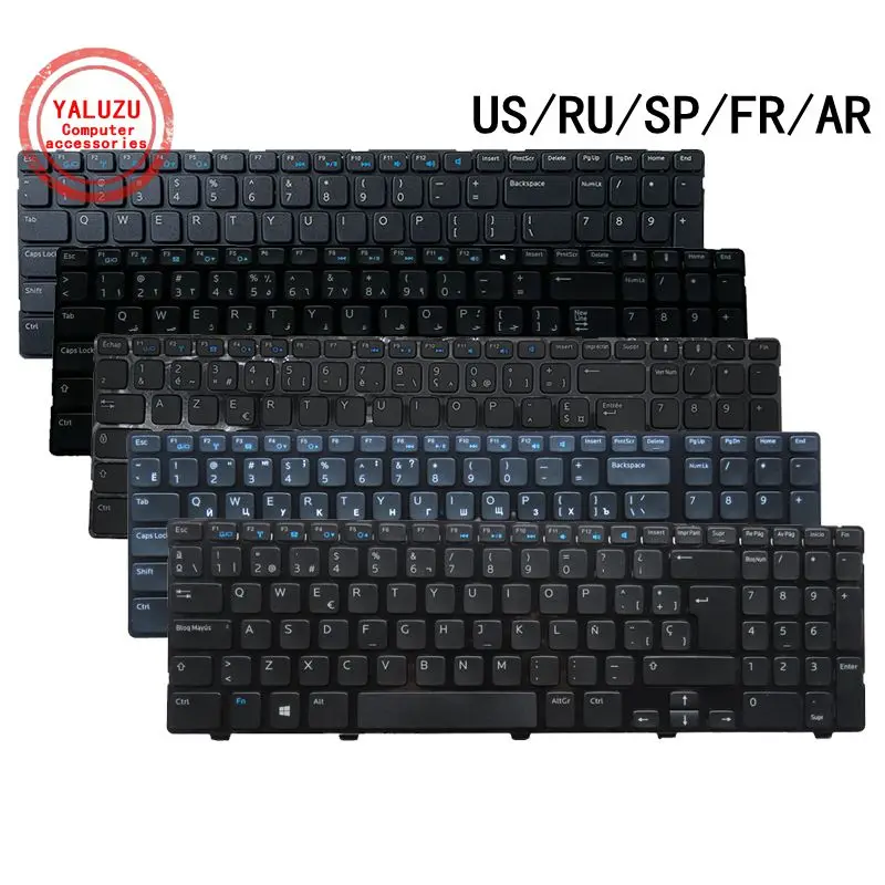

Клавиатура для ноутбука Dell 15R 5535 5521 5537 5528 5421 2521 2528 3537 3521 3328 4526 M531R P28F P28F001 P28F005 США/RU/SP/FR/AR