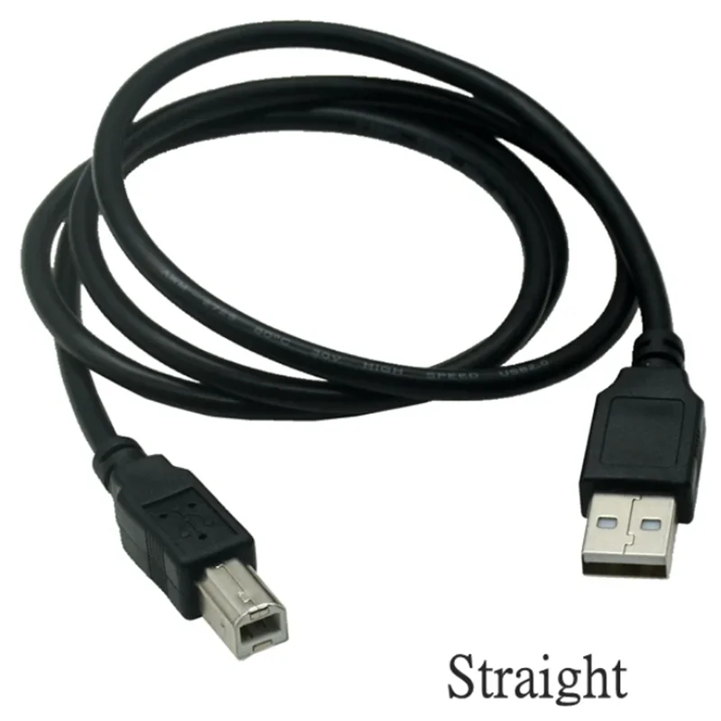 USB 2.0 A Male to USB B Male Type B BM Cable Up Down Left Right Angle Printer scanner 90 degree Cord BM Angled 0.3m 0.5m 1m 1.5m