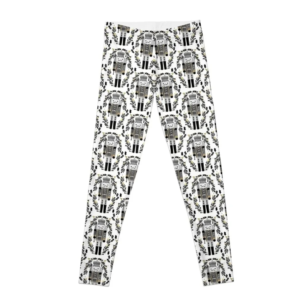 

The Nutcracker - Black and White by Andrea Lauren Leggings Fitness's gym clothes Golf wear Womens Leggings