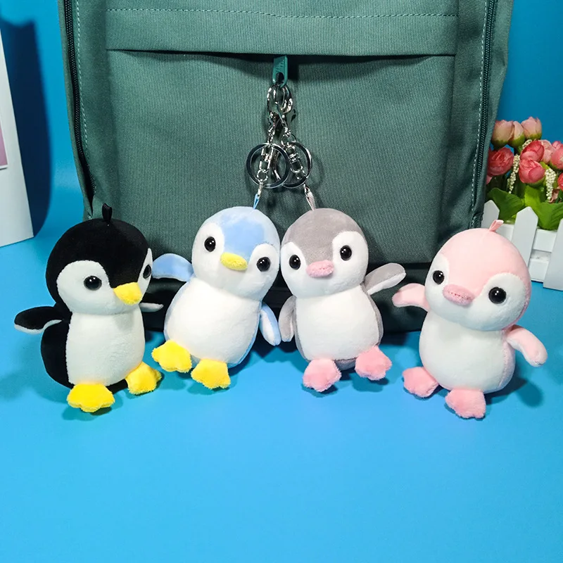 11CM Penguin Plush Pendant Soft Easy Hanging Mini 3D Eyes Cute Penguin Plush Keychain Stuffed Animals Bag Accessories For Gift