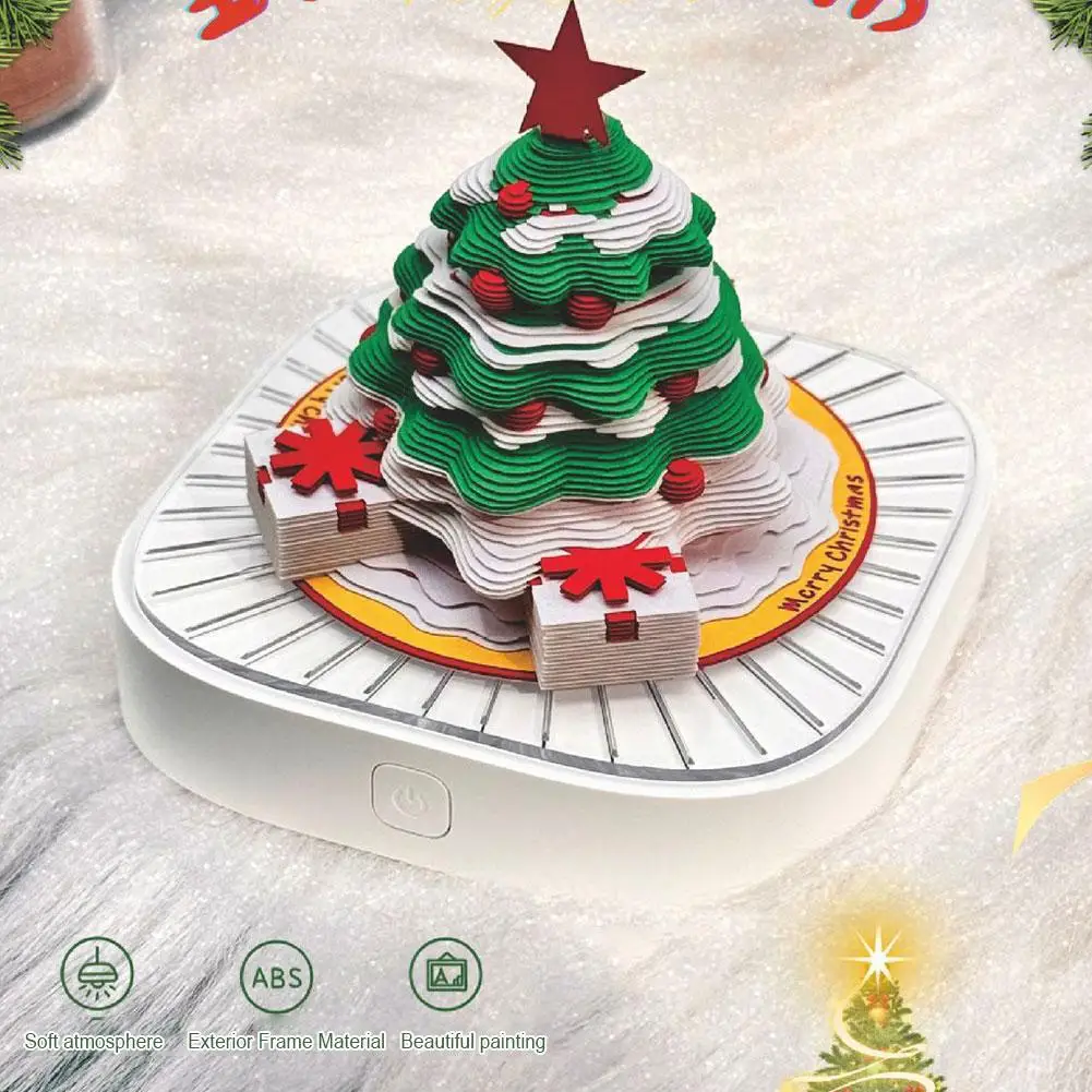 クリスマス アドベント カレンダー 2026、3D ツリー ハウス メモパッド & デスクトップ オーガナイザー、ホリデー ギフト