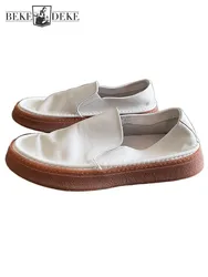 Summer New Mens Soft Platform Slip On Loafers Comfortable Moccasin Gommino Business Casual Cowhide Genuine Leather Driving Shoes