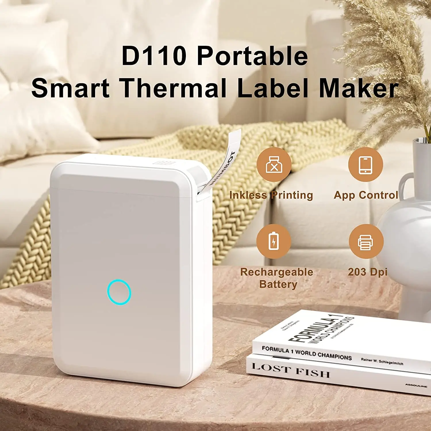 Niimbot D110 Portable Pocket Printer for Phone Home Office Storage Labeling Machine Label Maker Thermal Bluetooth With Stickers