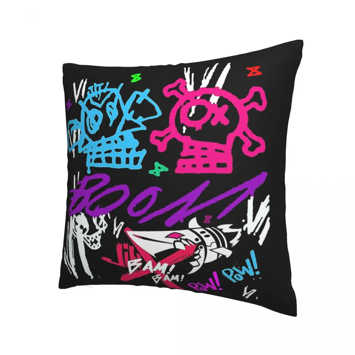 Boom Jinxed Monkey Pow Pow Vi Bam Bam Throw Pillow Case Arcane League of Legends TV Backpack Cojines Case For Chair Decor