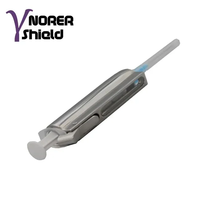 Nuclear Medicine Tungsten quick release syringe shield with lead glass window