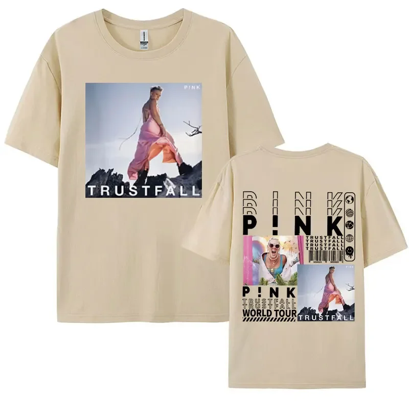 P!nk Pink Singer Summer Carnival 2024 Tour T Shirt Trustfall Album Music Concert T-shirt Men Women Fashion Aesthetic Cotton Tees