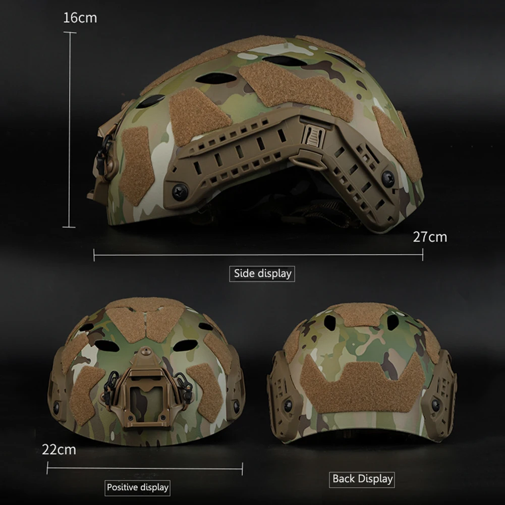خوذة عسكرية فائقة الارتفاع ، خوذات Airsoft Paintball ، معدات واقية خفيفة الوزن مقاومة للصدمات ، ثقب معين ، FAST SE