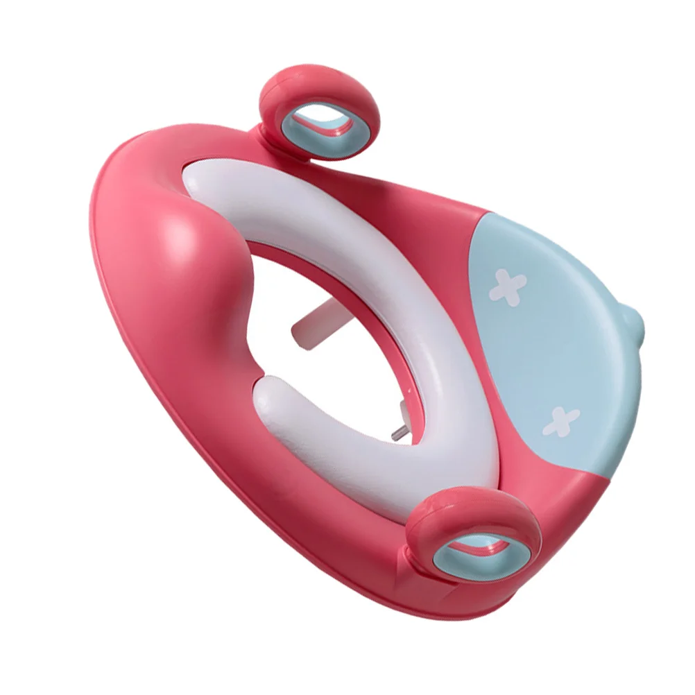Kindertoilet Anti-spat met veiligheidshandvatten Afneembare zindelijkheidstrainingszitje voor peuters Babytoiletpad Opvouwbare peuter