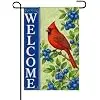 InkRain Spring Garden Flag Cardinal Blueberry Vines 12x18 Inch Double Sided Linen Yard Outdoor Decor for Home Farmhouse Seas llz