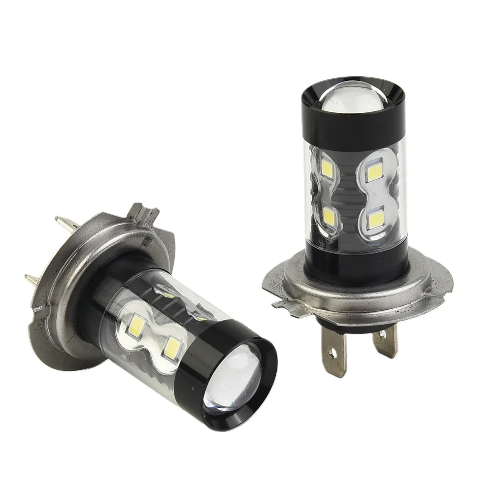 2pcs H7 LED Lamp Headlight Fog Light DRL Bulbs DC 9V-36V 6000K White Light LED Front Fog Light Driving Lamps Car Accessories