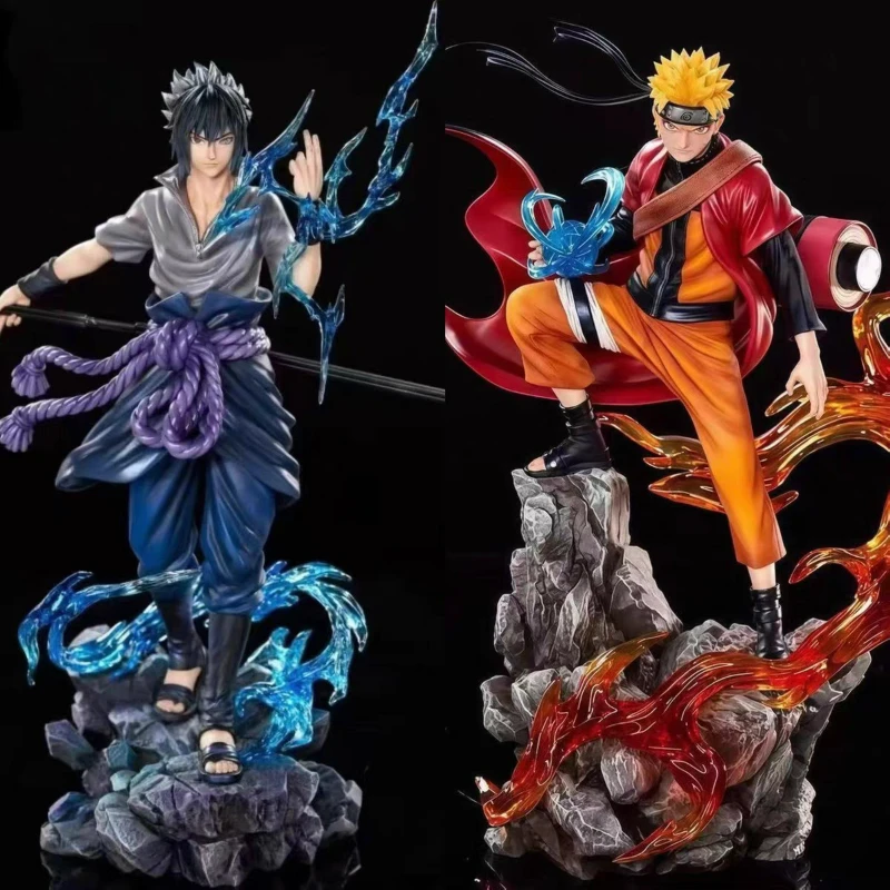 

27cm Naruto Anime Figure Uzumaki Naruto Uchiha Sasuke Action Model Pvc Statue Desktop Ornament Collection Toys Gift