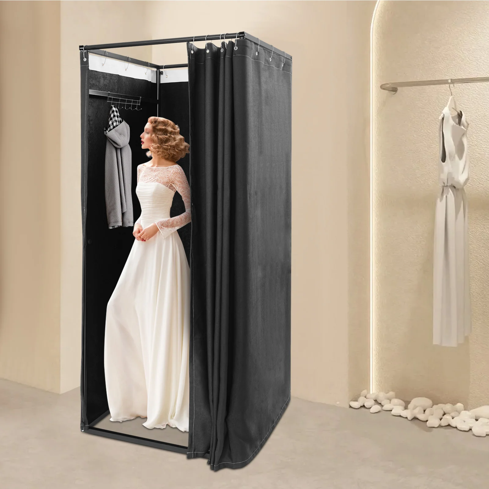 

Changing Room Portable Fitting Room Portable Changing Room with Curtain Portable Changing Room