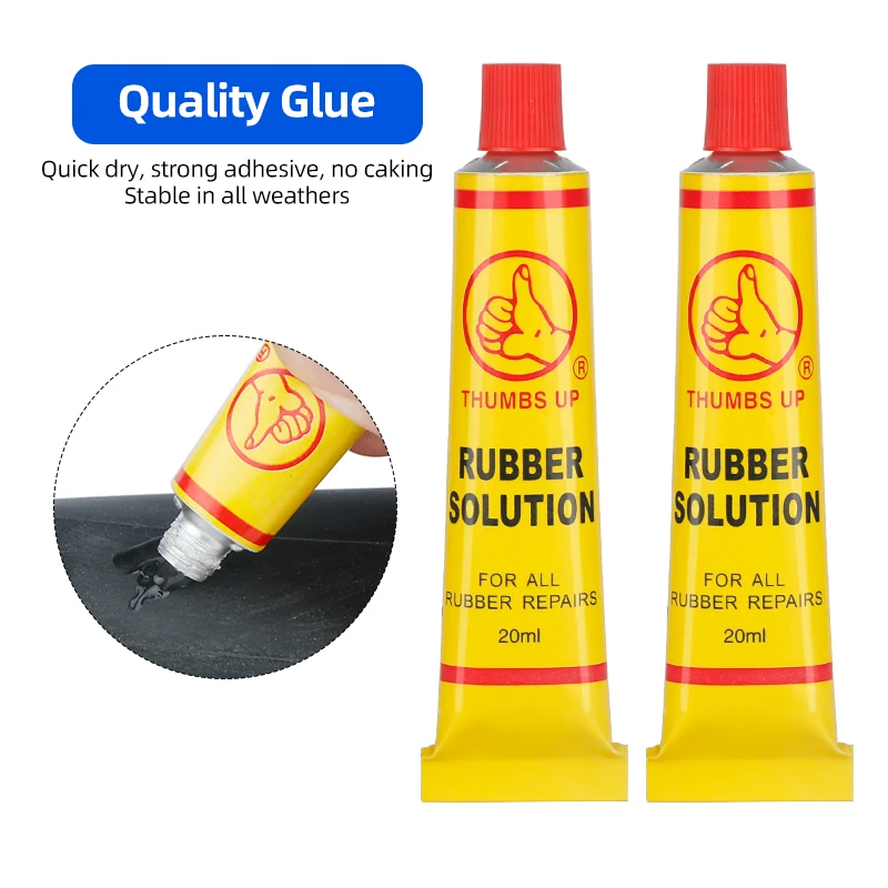 32pcs Cold Patches 2*20ml Glue Abrasive File Bicycle Tube Repair Kit Flat Tire Emergent Service Tool Optional 12 Glue Free Pads