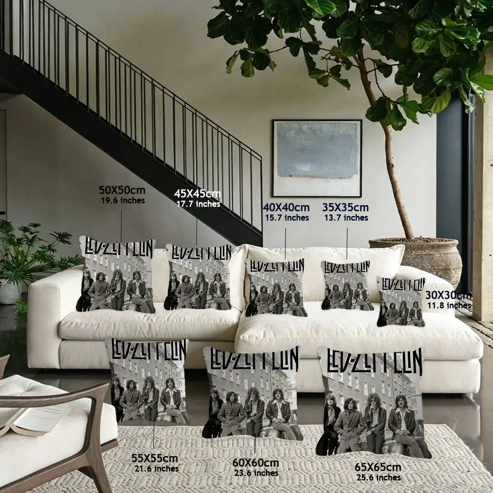 Rock Band The Soft Comfortable L-Led Zeppelin Pillow Case for Sofa Living Room Home Office Decor Protective Cover