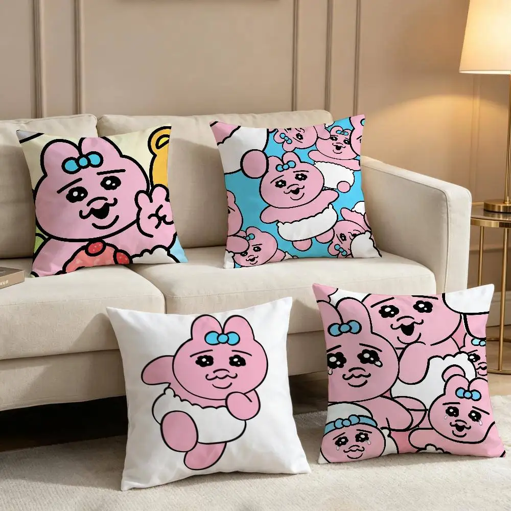 Cute O-Opanchu Cartoon D cushion cover soft Pillow Case for Sofa Living Room Home office U-Usagi Decor Protective Covers