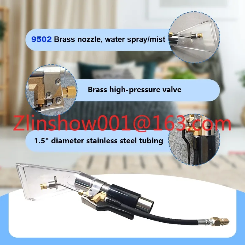 

4 inch High Quality Look Through Plastic Head for Upholstery Cleaning Detailing Wand