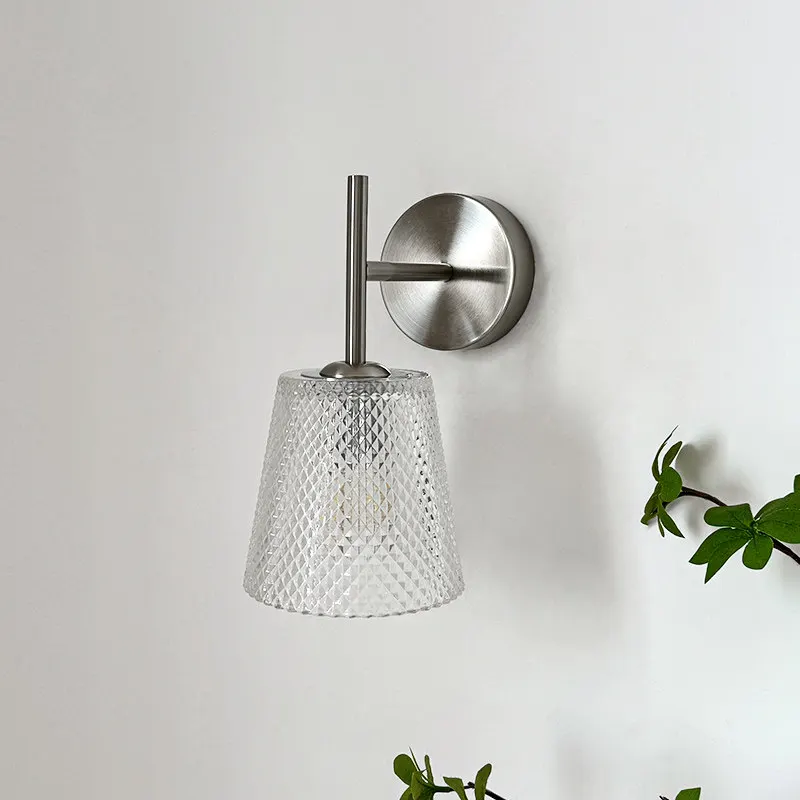 

Italian Designer Glass Wall Lamp Nordic Minimalist Creative Hotel Corridor Lighting Fixtures Study Bedroom Reading Bedside Light