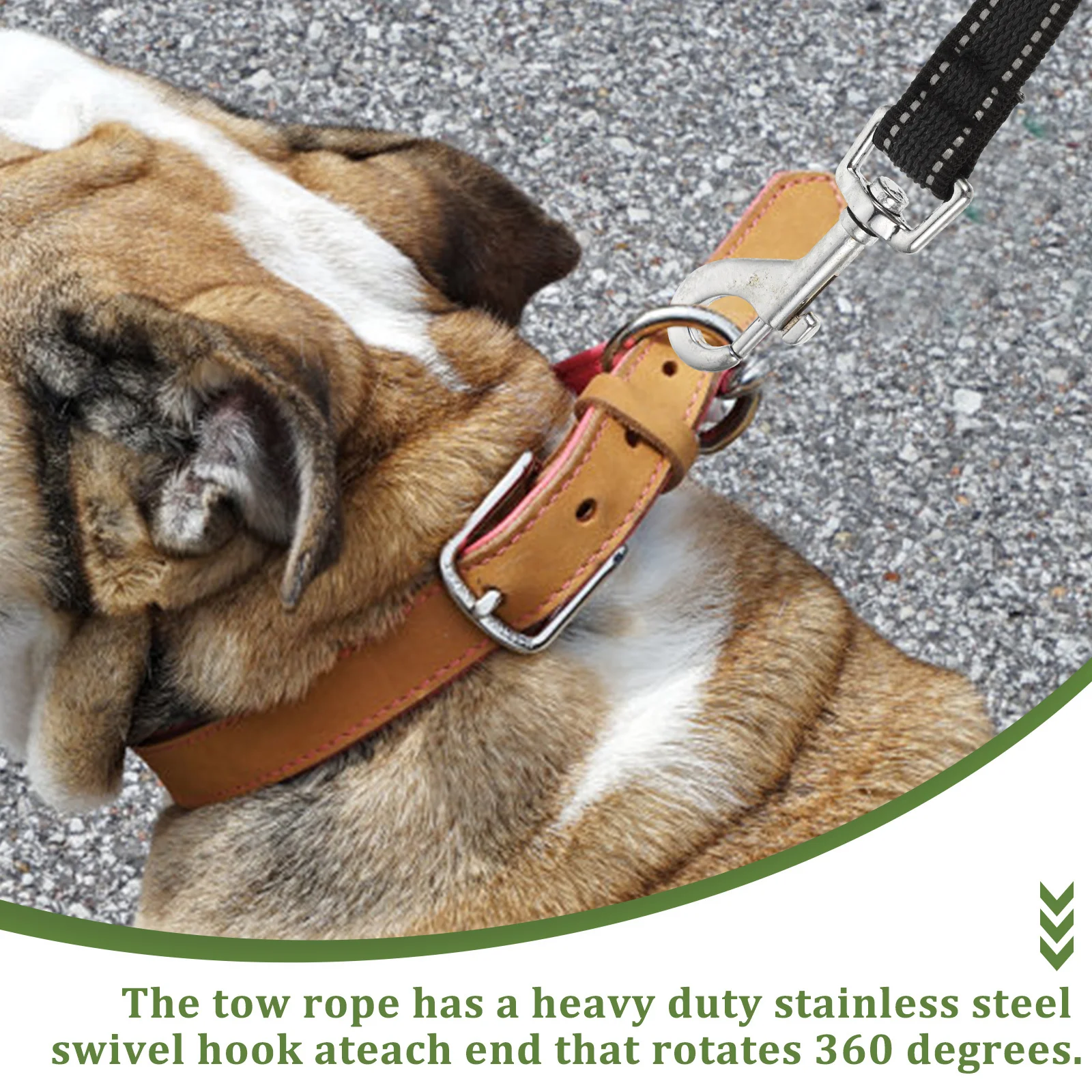 

Dog Training Leash Outdoor Walking Rope Heavy Duty 360 Degree Swivel Hook Comfortable Handle Multipurpose Dog Walking Accessory