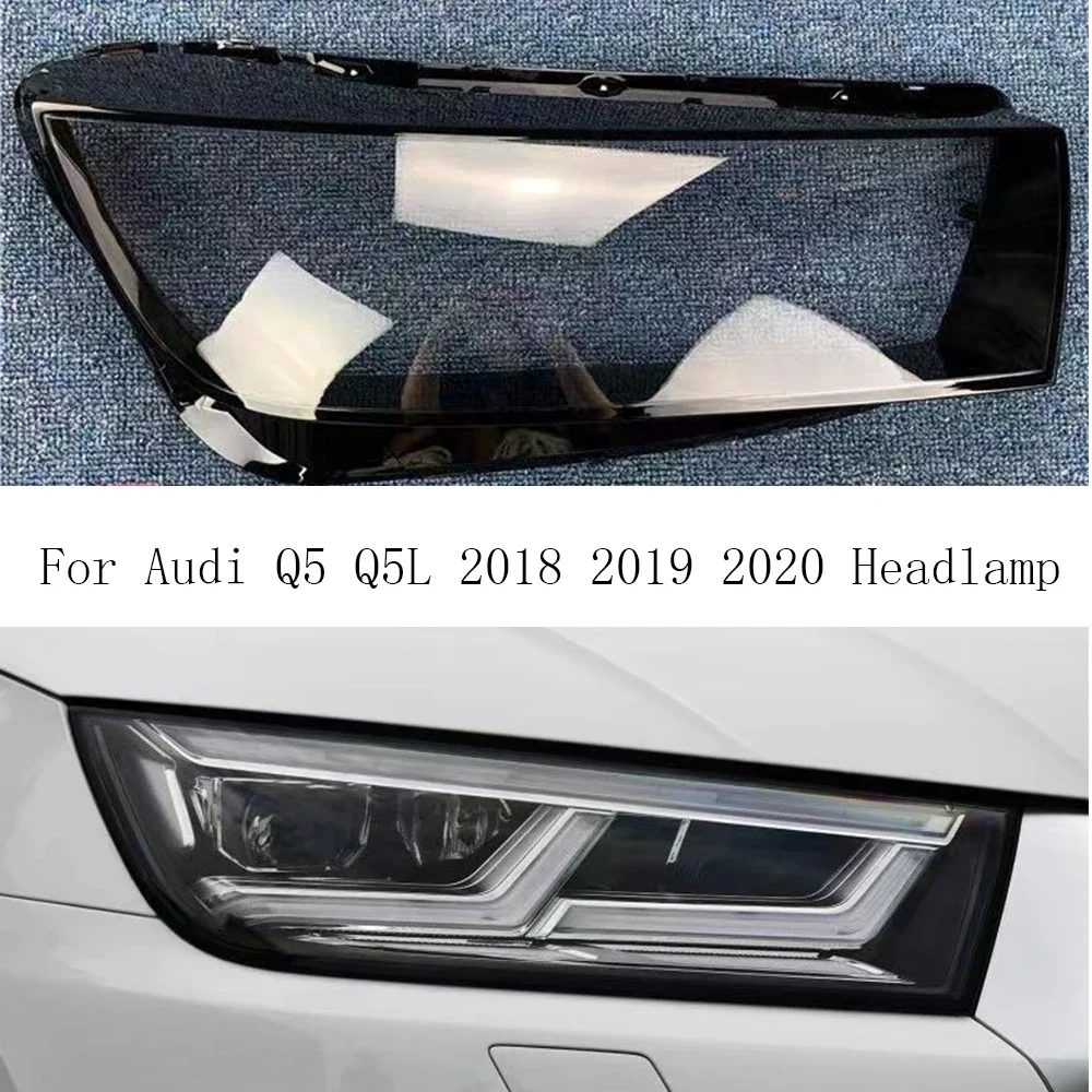 

AHHTTCY для Audi Q5L Q5 2018 2019 2020, крышка передней фары автомобиля, корпус линзы, абажур, корпус фары