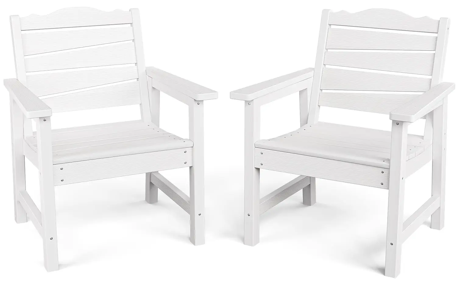 

Patio Chairs Set of 2, Weatherproof HIPS Outdoor Dining Chair with Ergonomics Wide Seat, 400lbs Capacity Outdoor, Customized